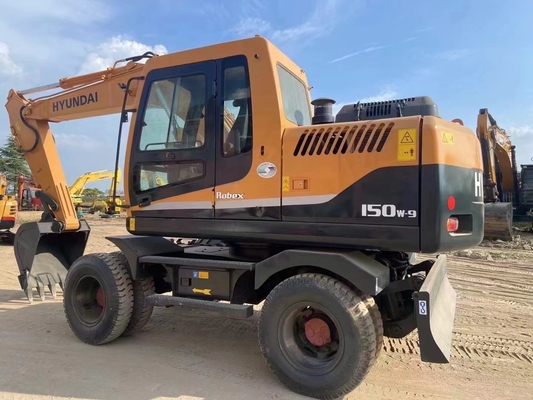 Hyundai 150w 150WVS Used Excavators For Sale Original Korea Hyundai 150 On Wheel R150 R150-9 Excavators For Sale